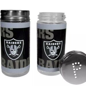 Las Vegas Raiders Glass Salt and Pepper Shakers